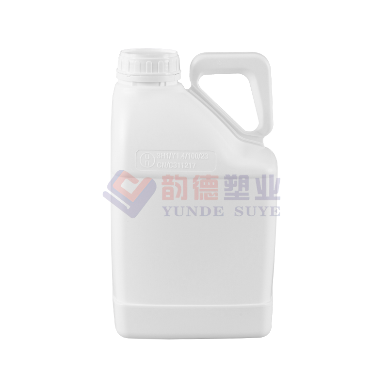 纯白色塑料氟化方桶5L-03