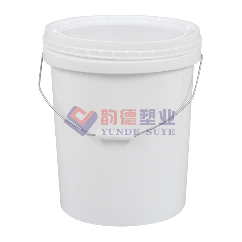 纯白色塑料氟化方桶5L-03